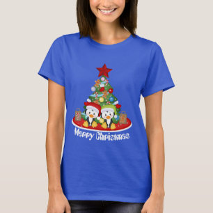 Camiseta Los pingüinos del día de fiesta del árbol de