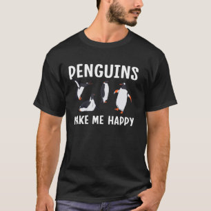 Camiseta Los pingüinos me hacen feliz al pingüino gracioso
