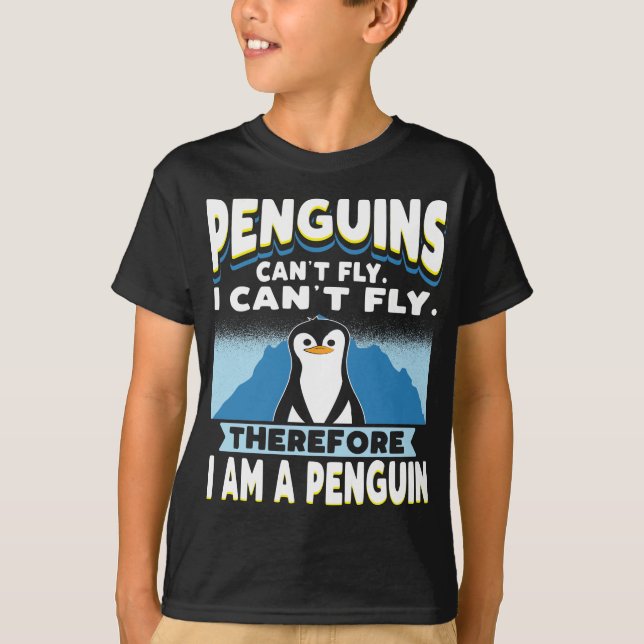 Camiseta Los pingüinos no pueden volar graciosos niños Chic (Anverso)