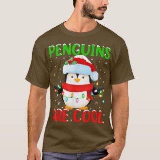 Camiseta Los pingüinos son Guay Xmas Luces Feo Pingüino Ch
