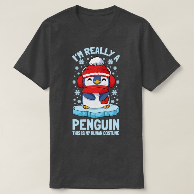 Camiseta Los Pingüinos Soy Realmente Un Pingüino6 (Diseño del anverso)