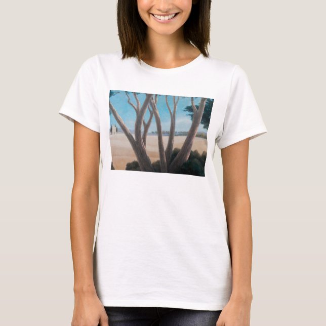Camiseta Los pinos acercan a Pienza 2012 (Anverso)