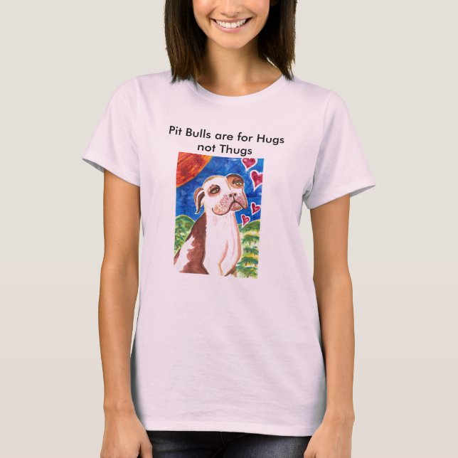 Camiseta Los pitbulls están para los gamberros de los (Anverso)