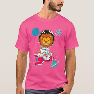 Camiseta Los planetas caen en África animal científico león