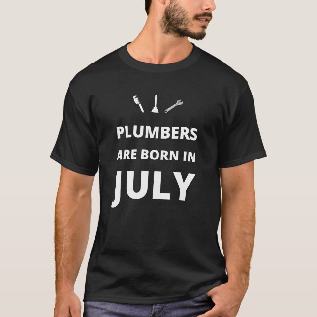 Camiseta Los plomeros nacen en julio (Anverso)
