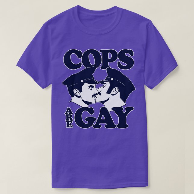 Camiseta Los Policías Son Niños Gays De Larga Manga TShirt (Diseño del anverso)