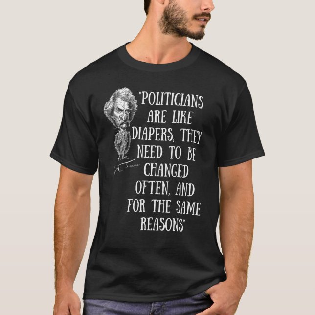 Camiseta Los políticos son como los pañales contra la polít (Anverso)