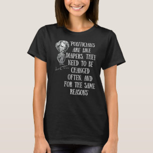 Camiseta Los políticos son como los pañales contra la polít