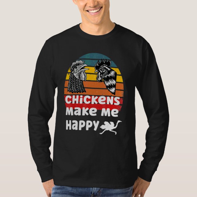 Camiseta Los pollos me hacen feliz (Anverso)