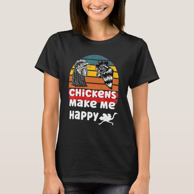 Camiseta Los pollos me hacen feliz (Anverso)