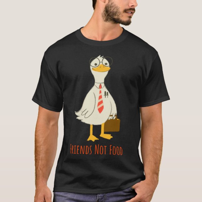 Camiseta Los pollos son amigos, no comida, verduras y verdu (Anverso)
