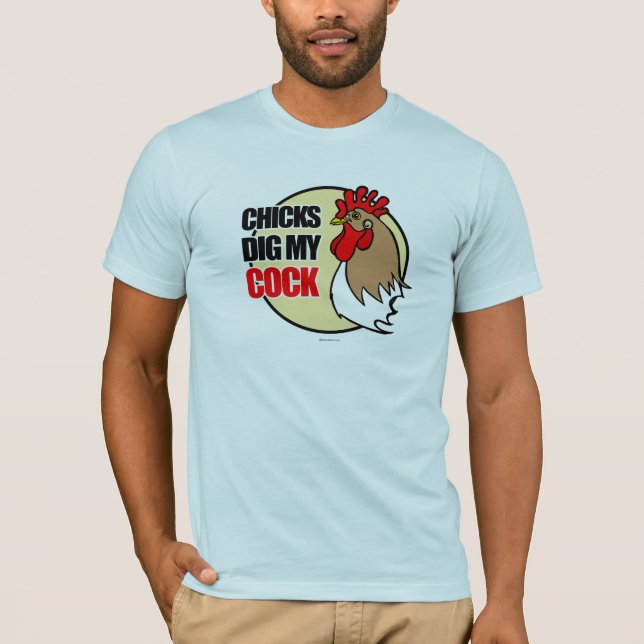 Camiseta Los polluelos cavan mi gallo (Anverso)