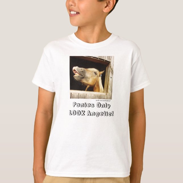 Camiseta ¡Los ponis solo parecen angélicos! (Anverso)