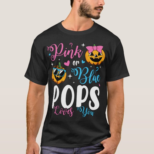 Camiseta Los Pops Rosa O Azul Te Aman Calabaza Hombres Bebé (Anverso)