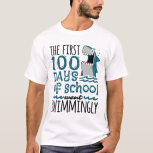 Camiseta Los primeros 100 días de clases fueron un tiburón