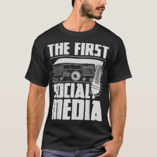 Camiseta Los primeros medios sociales - Radio Amateur Ham