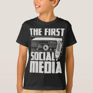 Camiseta Los primeros medios sociales - Radio Amateur Ham