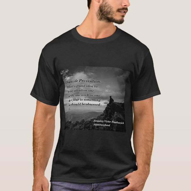 Camiseta Los Problemas Con La Prevención Del Suicidio (Anverso)