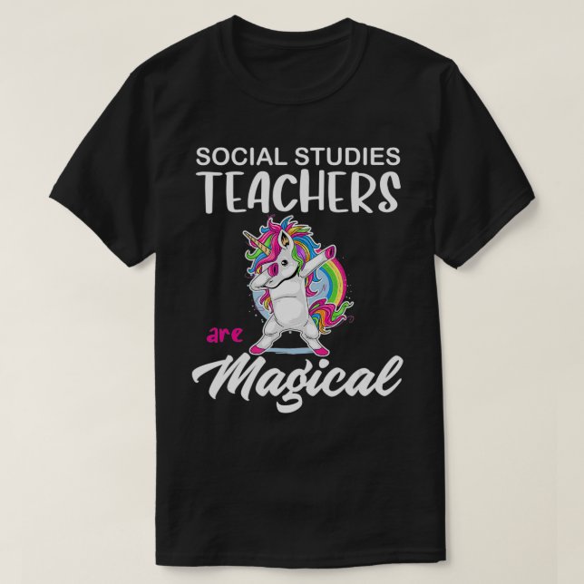 Camiseta Los profesores de divertidos estudios sociales son (Diseño del anverso)