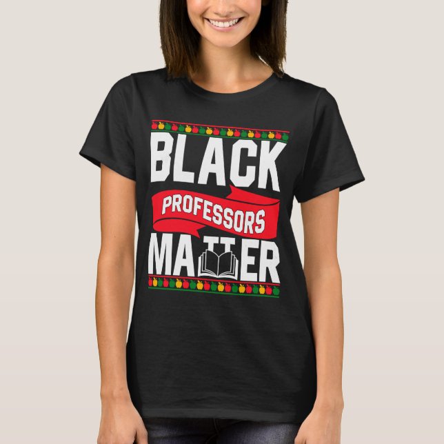 Camiseta Los profesores negros importan y coinciden con la  (Anverso)