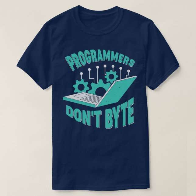 Camiseta Los programadores no interrumpen el regalo del ing (Diseño del anverso)