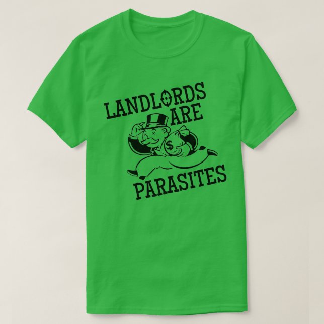Camiseta Los propietarios son parásitos (Diseño del anverso)