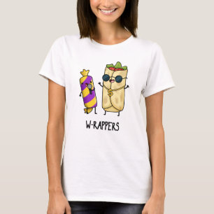 Camiseta Los raperos en la mano divertidos bollos de comida