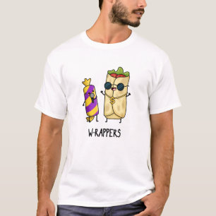 Camiseta Los raperos en la mano divertidos bollos de comida