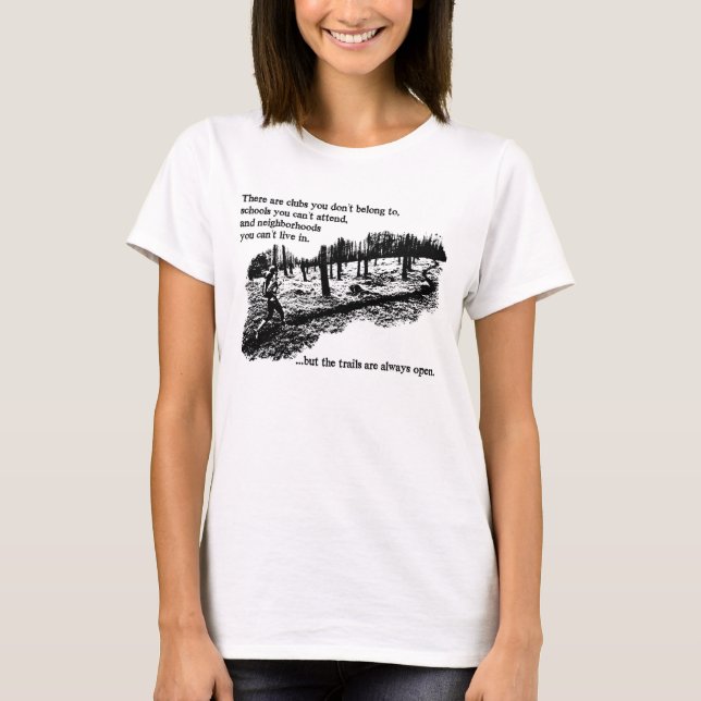 Camiseta Los rastros abren siempre para mujer (Anverso)