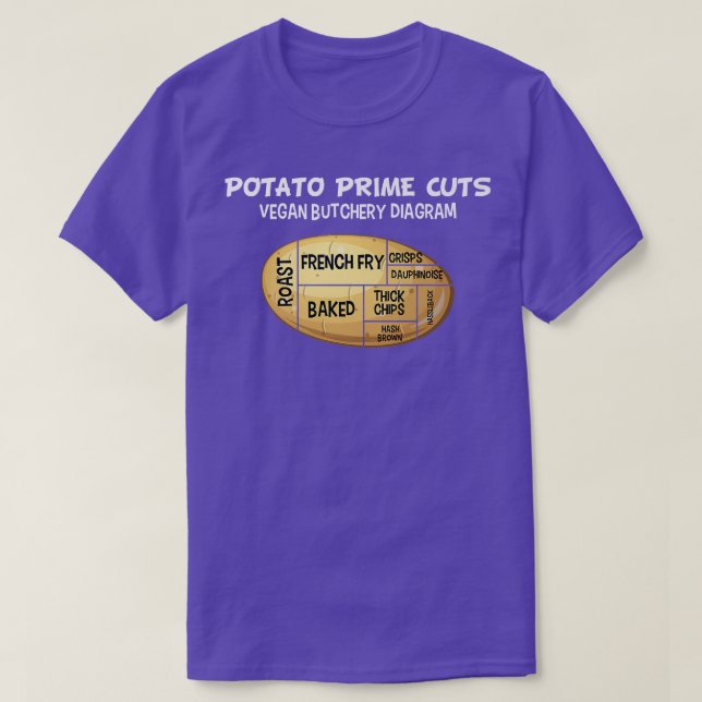 Camiseta Los recortes de papa son graciosos para el carnice (Diseño del anverso)
