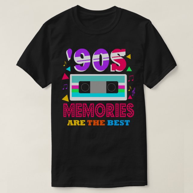 Camiseta Los Recuerdos de los 90 son los mejores (Diseño del anverso)