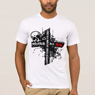 Camiseta Los recursos limitados reciclan a través de la
