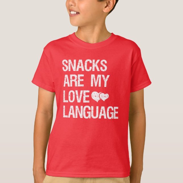 Camiseta Los refrigerios son mi lenguaje de amor, los amant (Anverso)