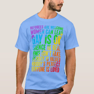 Camiseta Los refugiados son bienvenidos porque las mujeres 