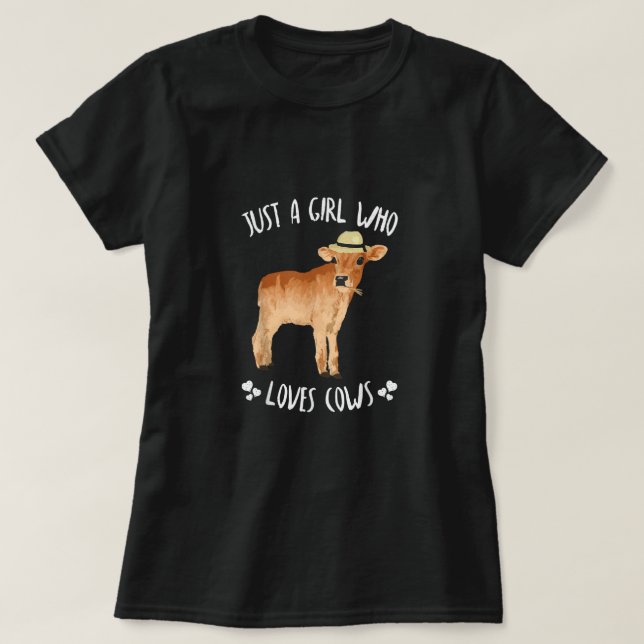 Camiseta Los Regalos De Amante De Las Vacas Para Las Mujere (Diseño del anverso)