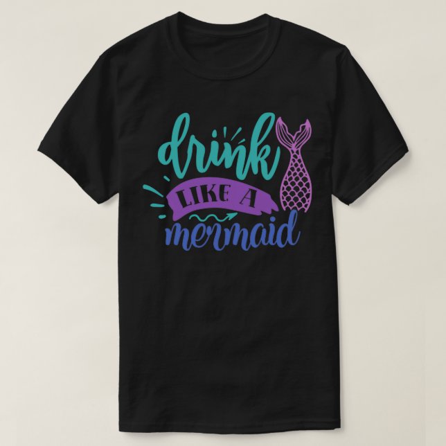 Camiseta Los regalos de la sirena cutre beben como una sire (Diseño del anverso)