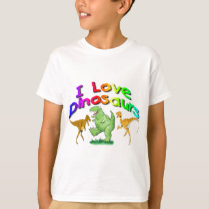 Camiseta Los regalos de los dinosaurios de los niños "amo"