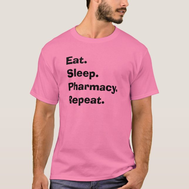 Camiseta Los regalos divertidos del farmacéutico "comen, (Anverso)