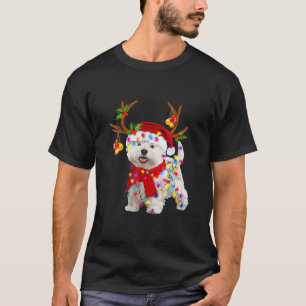 Camiseta Los renos de Bichon Frise Dog Santa Navidades son 