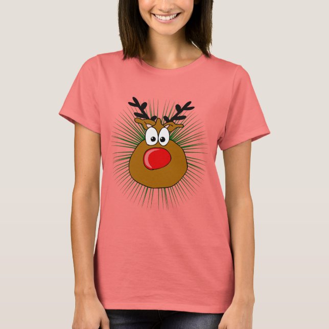 Camiseta los renos de la nariz roja (Anverso)