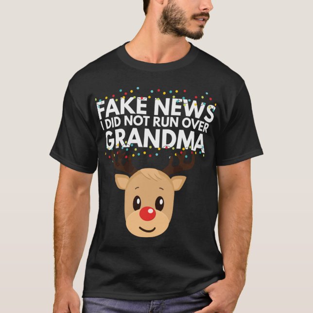 Camiseta Los renos no atropellaron a la abuela graciosa C (Anverso)