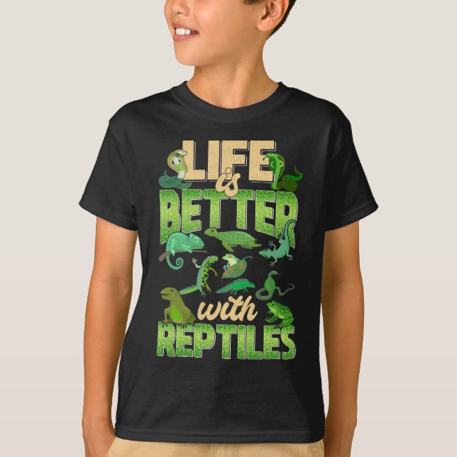 Camiseta Los Reptiles Aman A Las Tortugas De Serpiente Liza (Anverso)