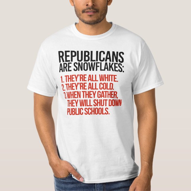 Camiseta Los republicanos son copos de nieve (Anverso)
