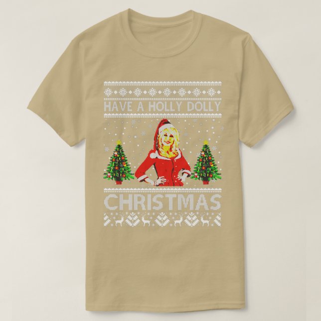 Camiseta Los retro tienen a los holly Navidades aman Parton (Diseño del anverso)