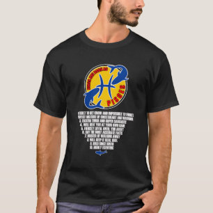 Camiseta Los Reyes Nacen Como Pisces Hechos Graciosos De Pi