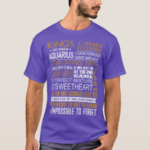 Camiseta Los Reyes Nacen En El Regalo De Cumpleaños De Aqua