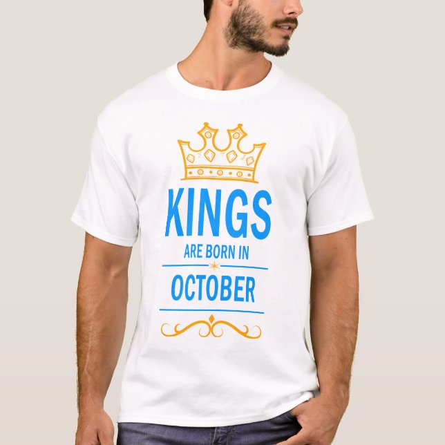 Camiseta Los reyes nacen en octubre (Anverso)