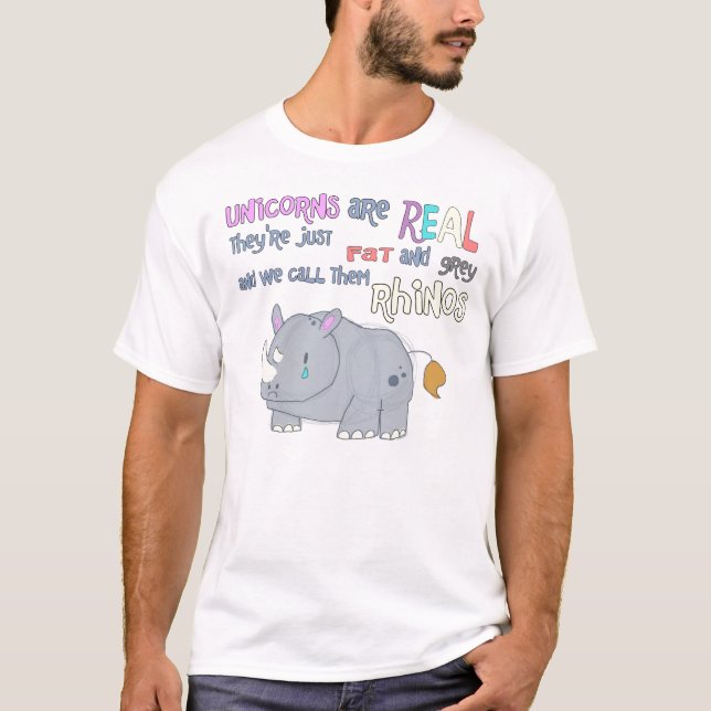 Camiseta los rhinos son apenas unicornios feos (Anverso)