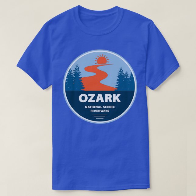 Camiseta Los ríos panorámicos nacionales de Ozark (Diseño del anverso)