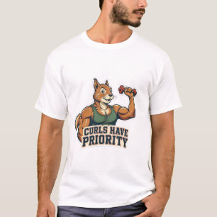 Camiseta Los rizos tienen prioridad divertido ardilla muscu